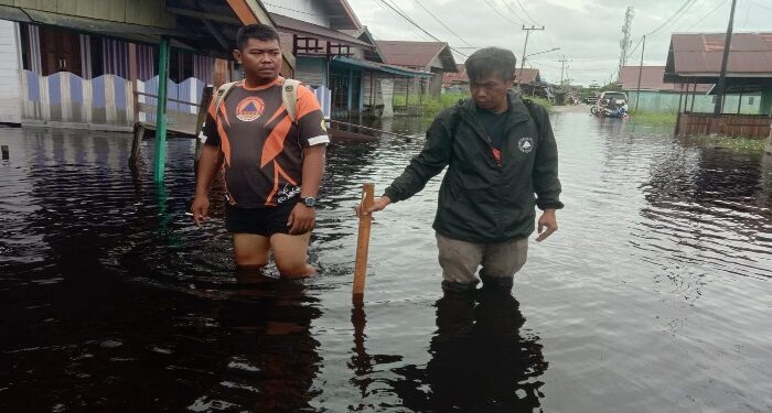 FOTO: MATAKALTENG - Sejumlah kawasan yang terendam banjir di kota Palangka Raya.