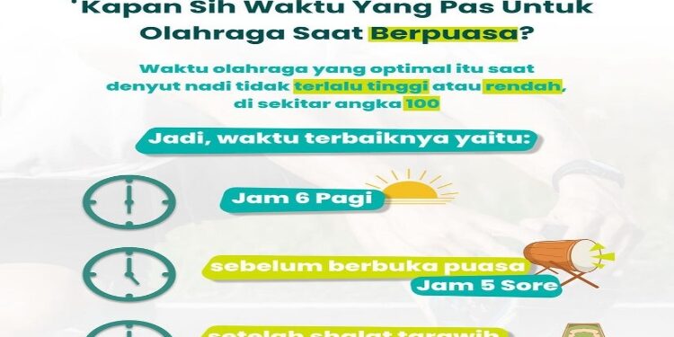 FOTO:IST/MATA KALTENG - Waktu yang tepat berolahraga saat puasa.