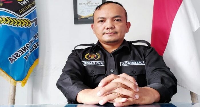 FOTO: MATAKALTENG - Ketua PWI Barsel, Julius M. Sinaga.