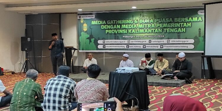 FOTO: IST/MATAKALTENG - Kadiskominfosantik Kalteng, Agus Siswadi sampaikan sambutan.