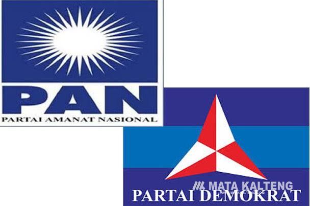 FOTO: MATAKALTENG - Simbol partai PAN dan Demokrat.