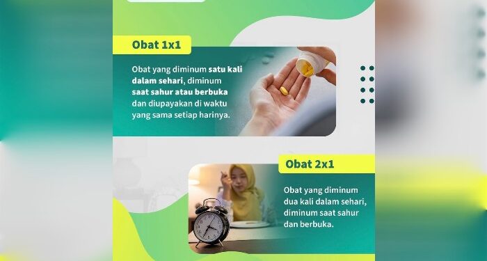 FOTO: IST/MATA KALTENG - Anjuran meminum obat saat puasa.