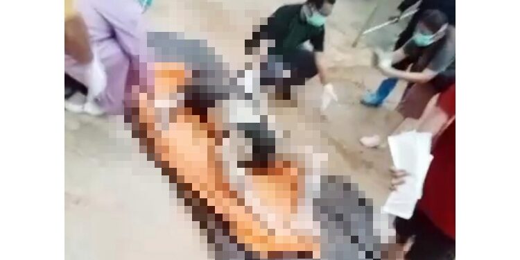 FOTO: IST/MATA KALTENG - Mayat MR. X yang ditemukan mengapung di Sungai Mentaya, Desa Tumbang Sangai, Telaga Antang, Sabtu 6 April 2024.