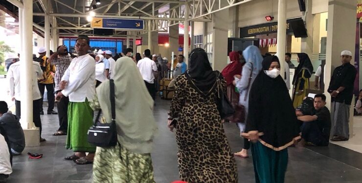 FOTO : DOK/MATA KALTENG - Suasana ruang pengantar penumpang di Bandara Haji Asan Sampit.