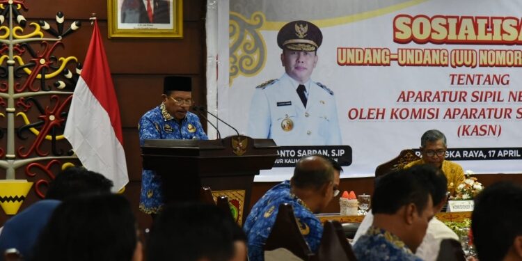 FOTO: IST/MATAKALTENG - Sekda Kalteng, H. Nuryakin membuka Sosialisasi Undang-Undang Nomor 20 Tahun 2023 tentang ASN di Palangka Raya.