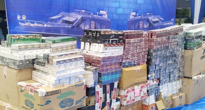FOTO: AGUS/MATA KALTENG - Rokok ilegal hasil penindakan pihak Bea Cukai beberapa waktu lalu.