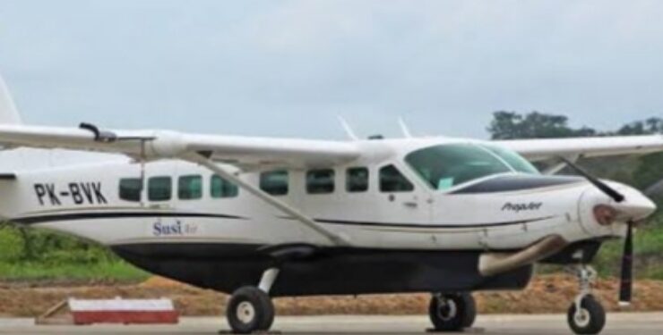FOTO : IST/MATAKALTENG - Pesawat susi air siap mengantarkan penumpang dari Bandara Sanggu Barsel ke Banjarmasin.