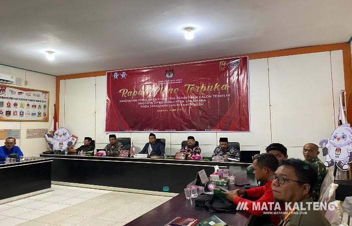 Foto : AKH/MATAKALTENG - Suasana rapat pleno terbuka penetapan perolehan kursi dan penetapan calon terpilih anggota DPRD Kabupaten Sukamara.