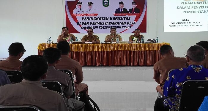 FOTO : DEVIANA/MATAKALTENG - Pembinaan BPD di DPMD Kotim, Selasa 7 Mei 2024.