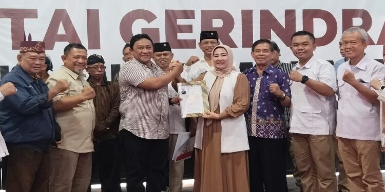 FOTO: IST/MATAKALTENG - Wakil Gubernur Kalimantan Tengah, H Edy Pratowo saat menyerahkan berkas bakal calon di DPD Gerindra Kalteng.