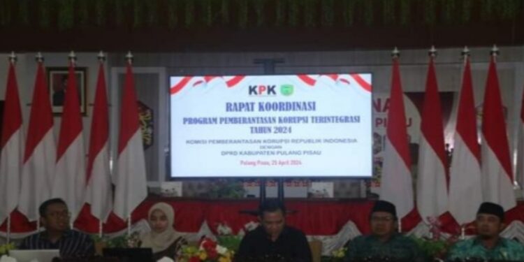 FOTO : AND/MATAKALTENG : DPRD Pulpis saat melaksanaan Rakor bersama KPK RI.