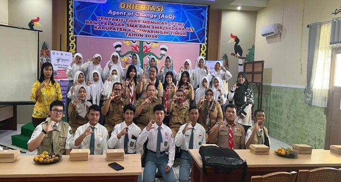 Foto: DIAN/MATA KALTENG - Orientasi penyakit tidak menular bagi pelajar SMA/SMK sederajat di Kotim, di Aula SMKN 1 Sampit, 14 Mei 2024.