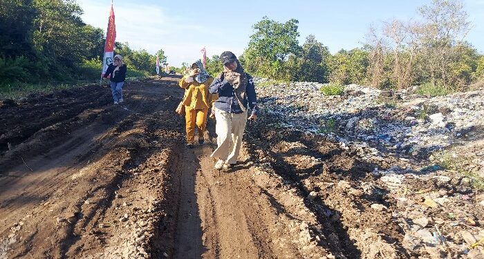 FOTO : DEVIANA/MATA KALTENG - nampak jalan menuju pembangunan pabrik pengolahan limbah, Rabu 15 Mei 2024.