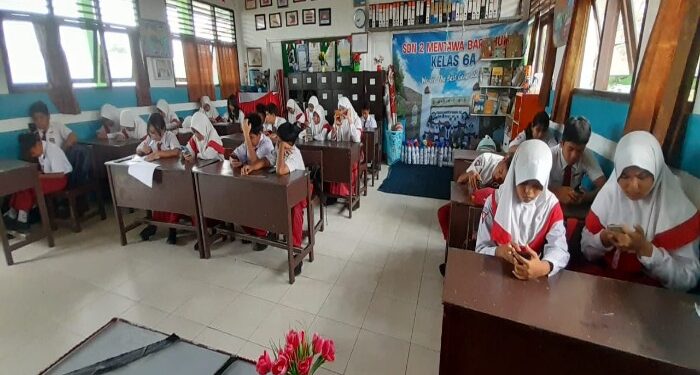 Foto: DIAN/MATA KALTENG - Penilaian sumatif akhir di SDN 2 MB Hulu.