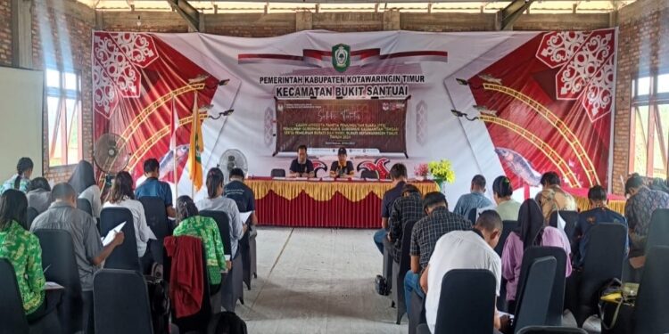 FOTO: IST/MATA KALTENG - Seleksi terbuka calon anggota Panitia Pemungutan Suara (PPS) di Kecamatan Bukit Santuai, Sabtu 18 Mei 2024.