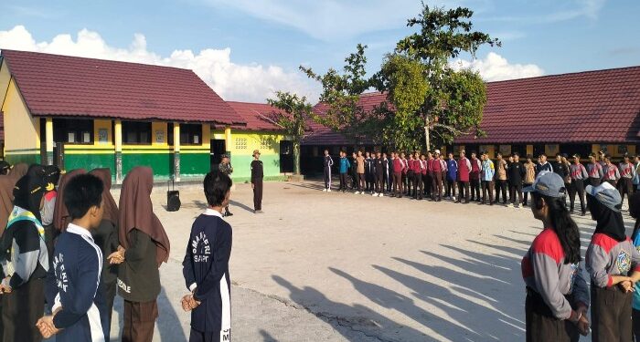 Foto:DIAN/MATA KALTENG - Latihan pramuka bersama Kwarran Baamang, Kotim.