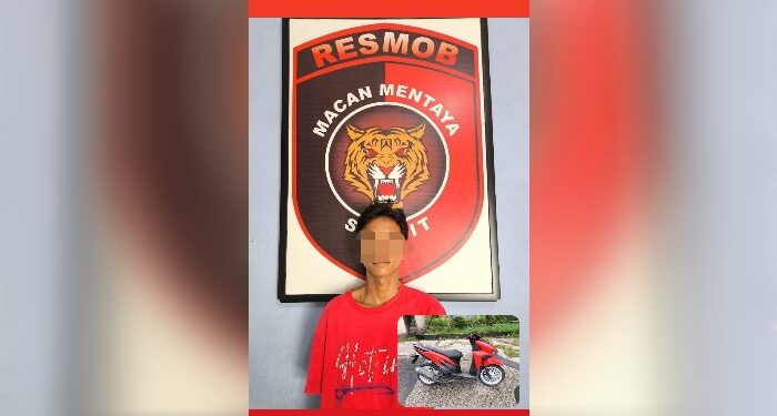 FOTO: IST/MATAKALTENG - Pelaku dan barang bukti saat diamankan di Mapolres Kotim.