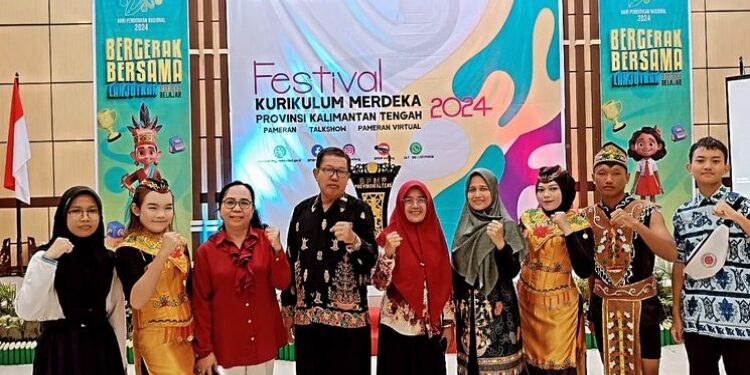 FOTO: IST/MATA KALTENG - Pelajar SMPN 1 Sampit yang mewakili Kotim dalam Festival Kurikulum Merdeka di Provinsi Kalteng.
