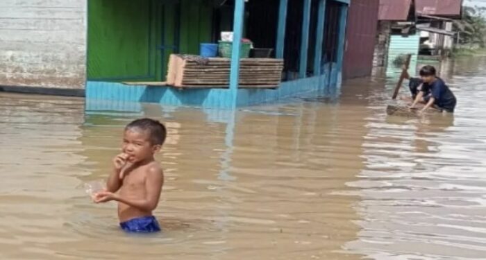 Foto: BPBD/MATA KALTENG - Banjir yang terjadi di Desa Bajenai, 27 Mei 2024.