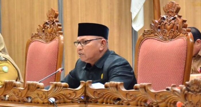 Foto: MATAKALTENG - Wakil Ketua I DPRD Kotim, Rudianur dalam rapat paripurna bersama pemerintah kabupaten Kotim.