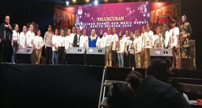 Foto: MATAKALTENG - KPU barsel saat menggelar peluncuran Pemilihan Bupati dan wakil bupati, Rabu 29 Mei 2024 malam.