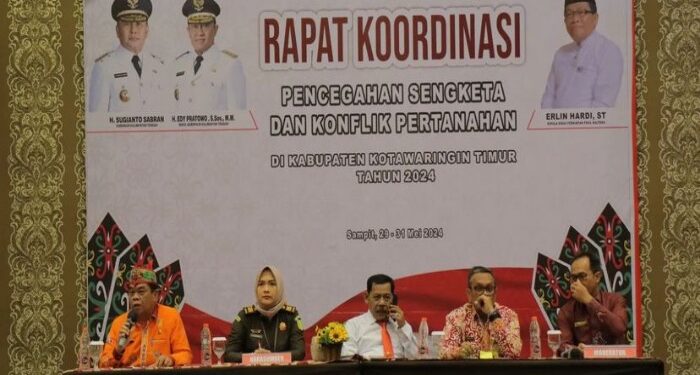 Foto: IST/MATA KALTENG - Rakor pencegahan sengketa dan konflik pertanahan di Kotim, 30 Mei 2024.