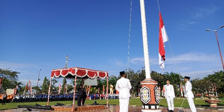FOTO: DEVIANA/MATAKALTENG - Upacara peringati Hari Kelahiran Pancasila, Sabtu 1 Juni 2024.