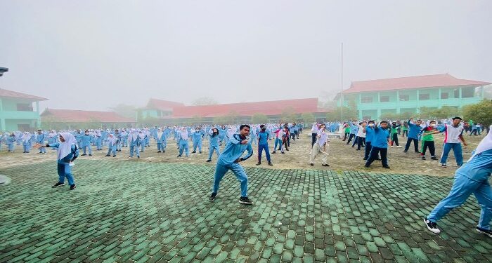 Foto: Dok/MATA KALTENG - Kegiatan olahraga senam yang melaksanakan sejumlah pelajar di Kotim.