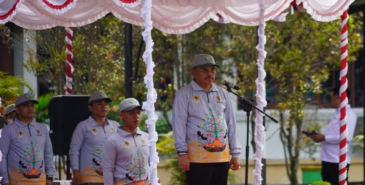 FOTO : IST/MATAKALTENG - Upacara Peringatan Hari Lingkungan Hidup Se-Dunia Tahun 2024 di lingkungan Pemprov Kalteng.