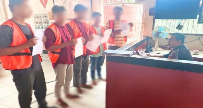 Foto: LAPAS/MATA KALTENG - Lima orang warga binaan Lapas Sampit yang mendapatkan program CB.