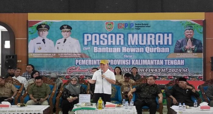 FOTO : DEVIANA/MATAKALTENG - Gubernur Kalteng Sugianto Sabran saat berkunjung di Kotim, Jumat 15 Juni 2024.