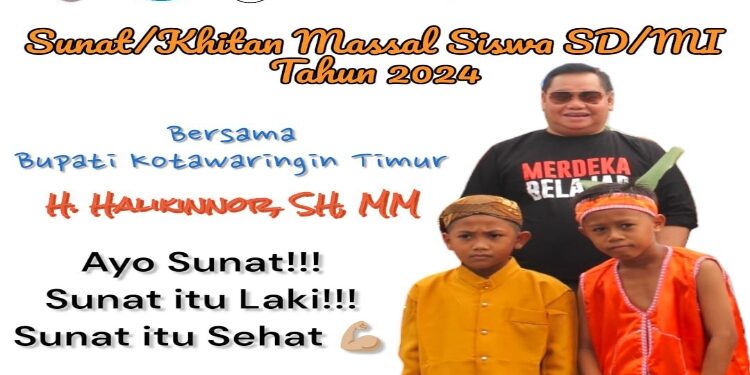 FOTO: IST/MATA KALTENG - Player sunatan massal gratis yang diselenggarakan pemerintah Kotim.