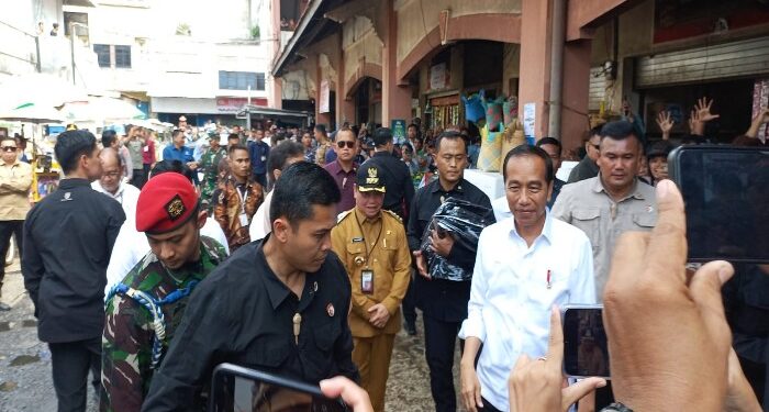 FOTO : IST/MATAKALTENG - Presiden Joko Widodo saat meninjau pasar PPM Sampit, Rabu 26 Juni 2024.