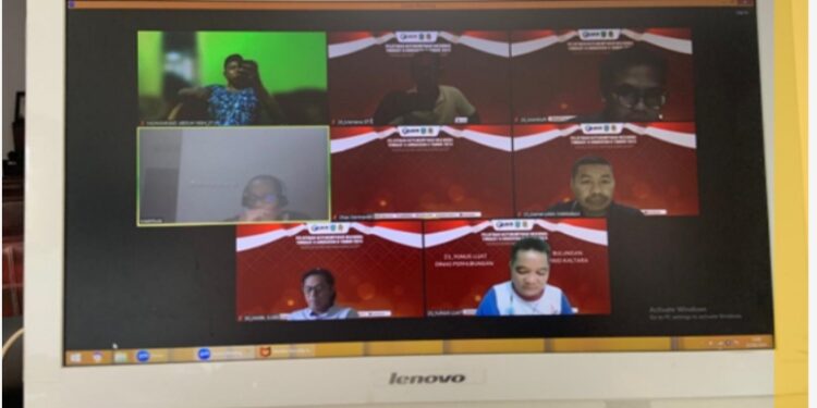 FOTO: IST/MATA KALTENG - Dinas SDABMBK PRKP saat koordinasi dengan Makhfudz, S.H.,M.Si, selaku widyaiswara pembimbing belum lama ini.