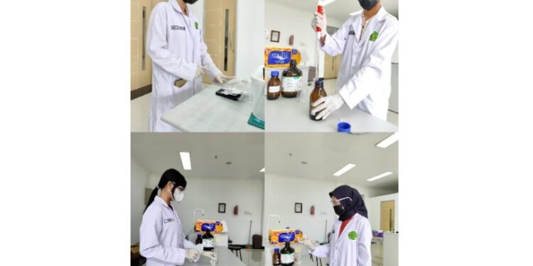 FOTO: IST/MATAKALTENG - Saat mahasiswa Universitas Palangka Raya, melaksanakan uji lab, di Kampus UPR.