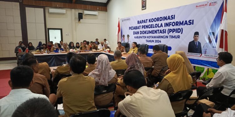 FOTO : DEVIANA/MATAKALTENG - Pelaksanaan Rapat PPID di Diskominfo Kotim, Selasa 2 Juli 2024.