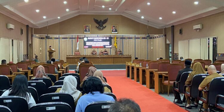 Foto: DIAN/MATA KALTENG - Rapat paripurna pidato pengantar Bupati Kotim Tentang KUA dan PPAS tahun anggaran 2025, 15 Juli 2024.