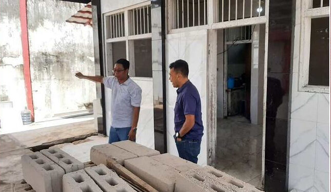 Foto: IST/MATA KALTENG - Peninjauan perbaikan Dapur Lapas Sampit oleh Kanwil Kemenkumham Kalteng.