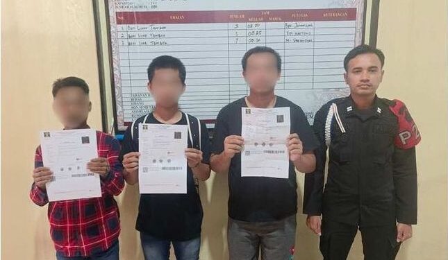 FOTO: IST/MATAKALTENG - 3 Orang WBP yang dinyatakan bebas murni setelah menjalani masa pidana di Lapas Sampit