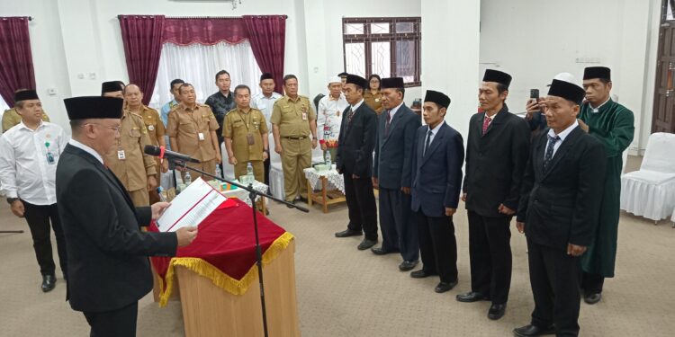 FOTO : DISKOMINFO SANTIK/MATA KALTENG - Suasana pelantikan ketua dan wakil ketua baznas Kabupaten Gumas periode 2024-2029, Rabu, 24 Juli 2024.