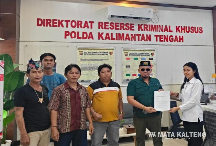 Garda Antang Patahu Laporkan Iber Nahason ke Ditreskrimsus Polda Kalteng