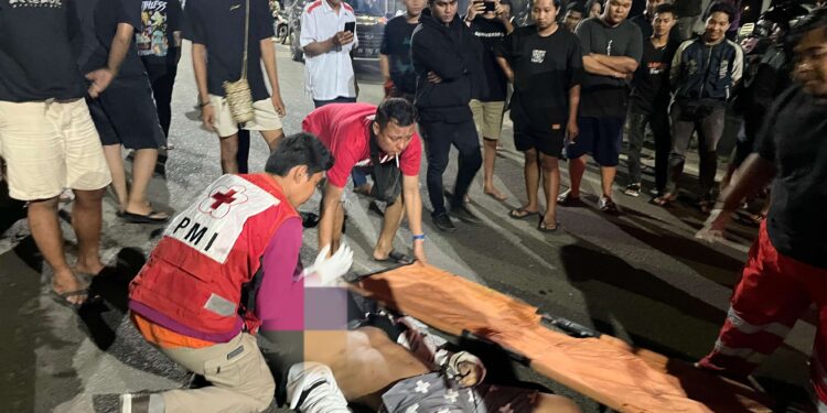 FOTO: MATAKALTENG - Korban laka tunggal di terowongan Nur Mentaya Sampit. Kamis, 1 Agustus 2024.