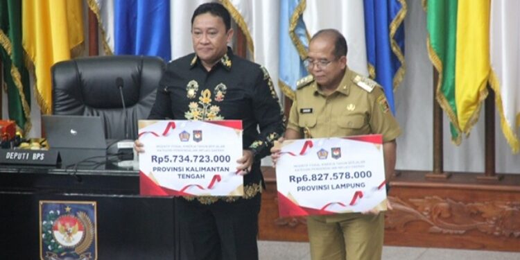 FOTO: IST/MATAKALTENG - Wagub Kalteng H. Edy Pratowo saat menerima Penghargaan Insentif Fiskal Tahun Anggaran 2024 kategori Pengendalian Inflasi Daerah Periode I dari Mendagri.