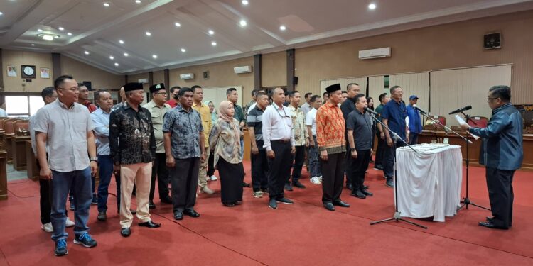 Foto: DIAN/MATA KALTENG - Gladi pelantilan Anggota DPRD Kotim periode 2024-2029, 13 Agustus 2024.