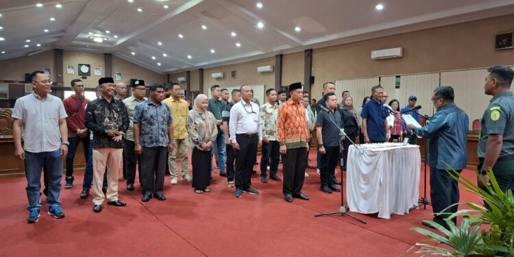 Foto: DIAN/MATA KALTENG - Gladi pelantilan Anggota DPRD Kotim periode 2024-2029, 13 Agustus 2024.