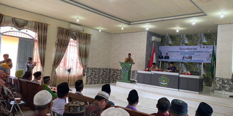 Foto : AKH/MATAKALTENG - Tasyakuran Suksesnya Penyelenggaraan Ibadah Haji oleh Kemenag Sukamara.