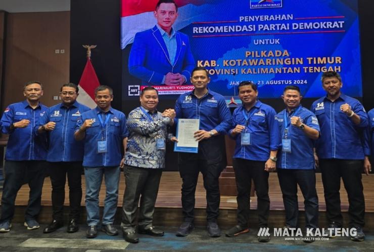 Setelah Nasdem dan PKB, Halikinnor Kembali Dapat Rekomendasi Partai Demokrat untuk Maju Pilkada Kotim