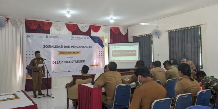 Foto : AKH/MATAKALTENG - Desa Kartamulia dicanangkan sebagai desa cinta statistik.