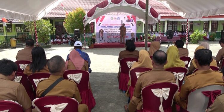 Foto: DIAN/MATA KALTENG - Kegiatan apresiasi SDN 4 Baamang Hilir yang berhasil meraih juara III dalam olahraga pencak silat pada O2SN Nasional, 27 Agustus 2024.