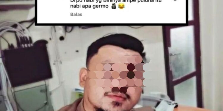 FOTO : IST - Postingan komentar oknum (YA) yang membandingkan Nabi dengan nama yang tidak senonoh di media sosial Instagram.